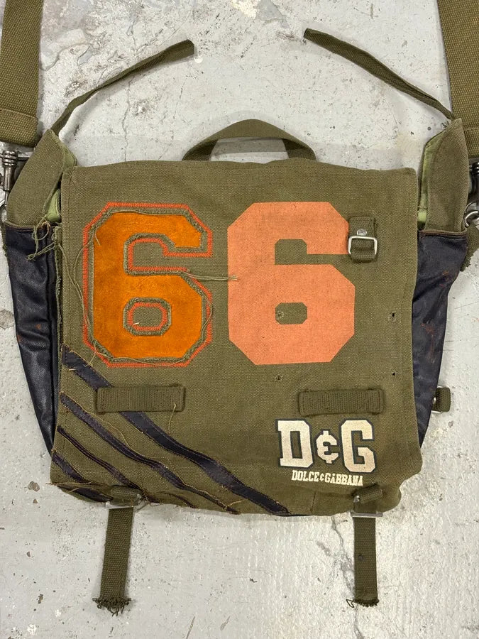 2000s Dolce & Gabbana 66 Olive Shoulder Bag OMMvjGY 3