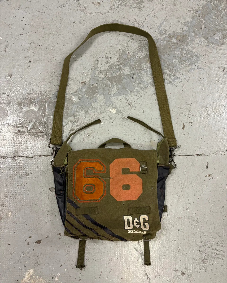 2000s Dolce & Gabbana 66 Olive Shoulder Bag OMMvjGY 0