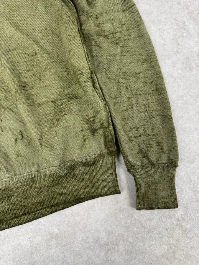 2000s Dolce & Gabbana Aged V-Neck Green Sweater OlRNHhq 4