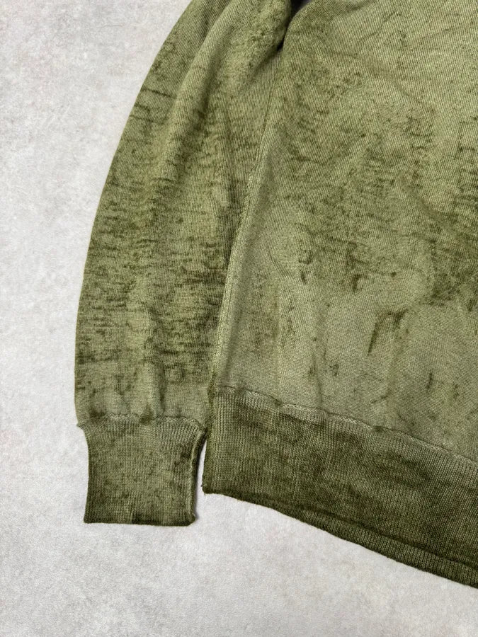 2000s Dolce & Gabbana Aged V-Neck Green Sweater OlRNHhq 7