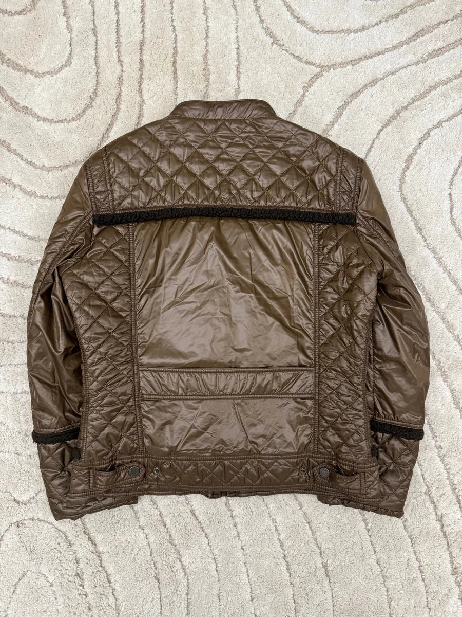 2000s Dolce & Gabbana Agent Brown Light Bomber Jacket mwQuNAG 1