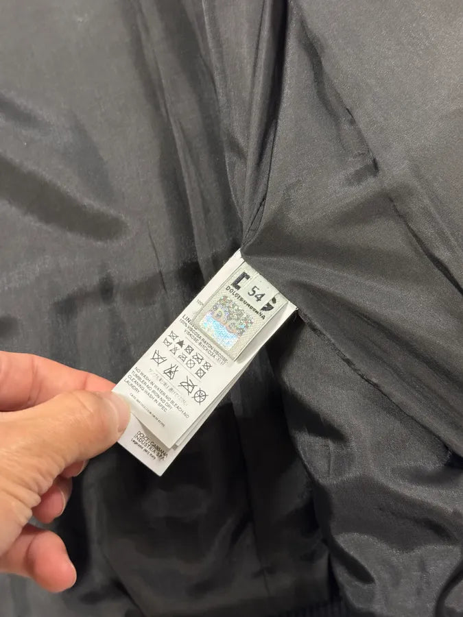 2000s Dolce & Gabbana Agent Solid Black Leather Jacket YWDlINS 8