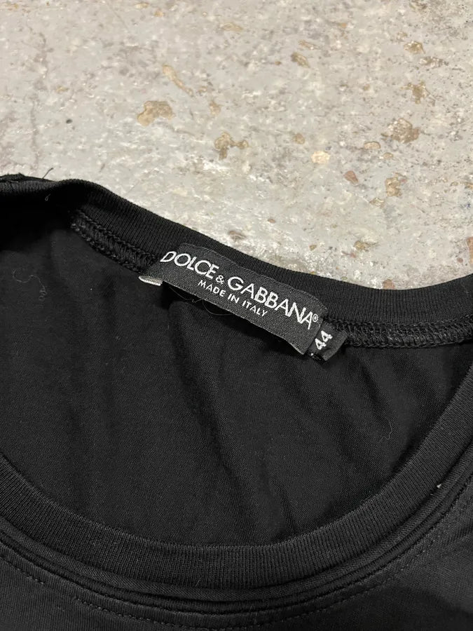 2000s Dolce & Gabbana Al Pacino Graphic Print Black Cotton T-Shirt  alEzSnv 9