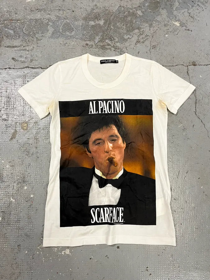 2000s Dolce & Gabbana Al Pacino White T-Shirt EfhNLQX 1