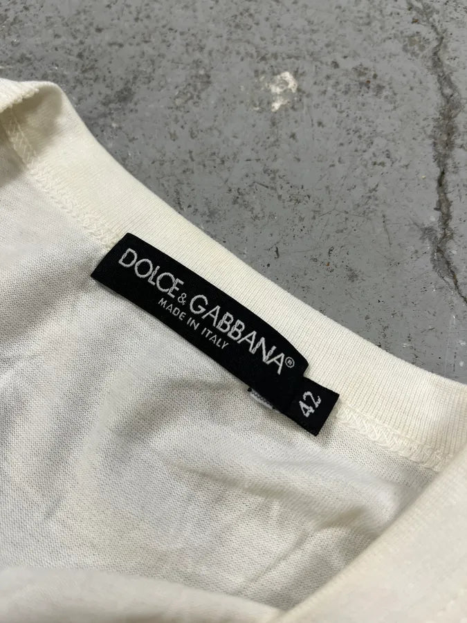 2000s Dolce & Gabbana Al Pacino White T-Shirt EfhNLQX 6