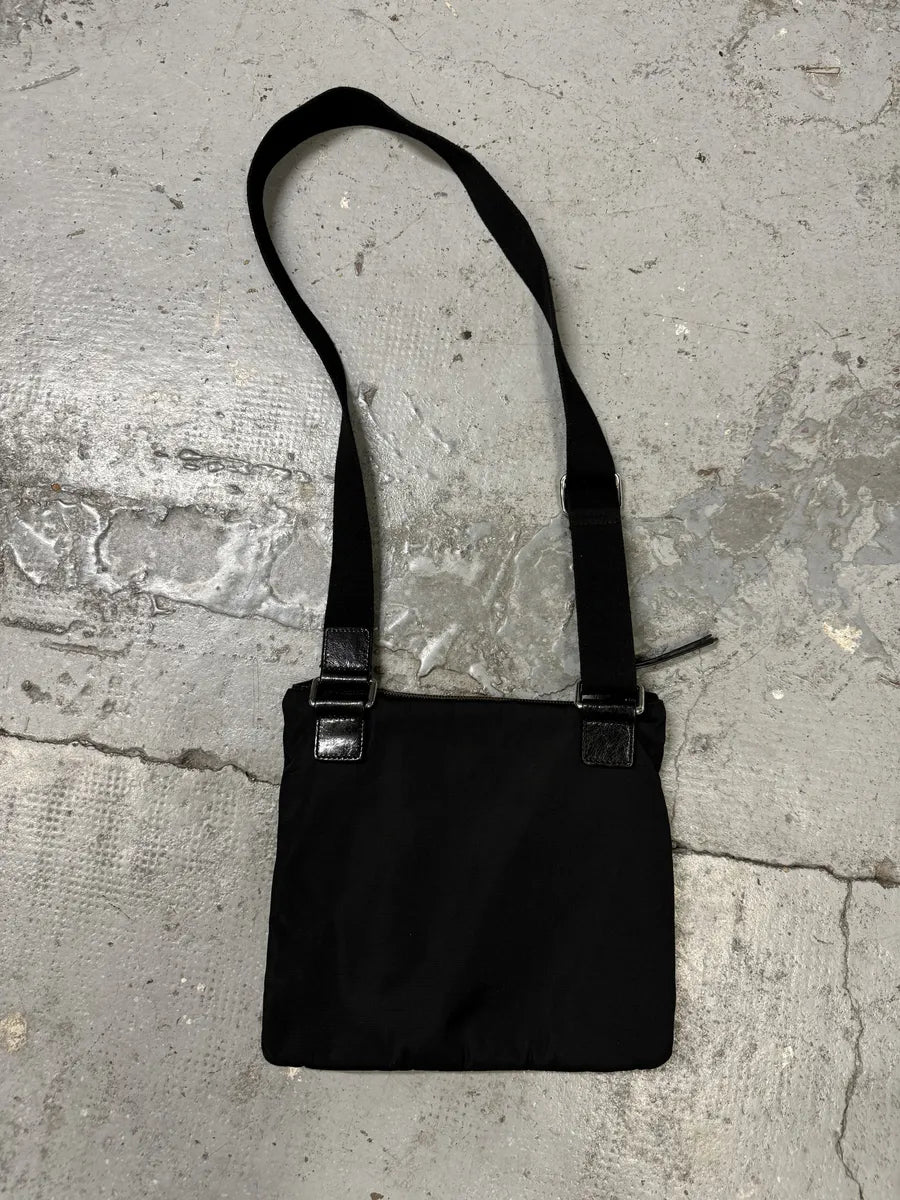 2000s Dolce & Gabbana Alan Zip Lock Black Leather Shoulder Bag dQdgXts 4
