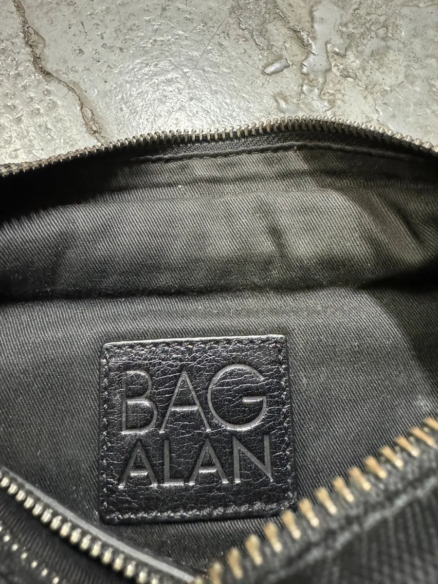 2000s Dolce & Gabbana Alan Zip Lock Black Leather Shoulder Bag dQdgXts 7