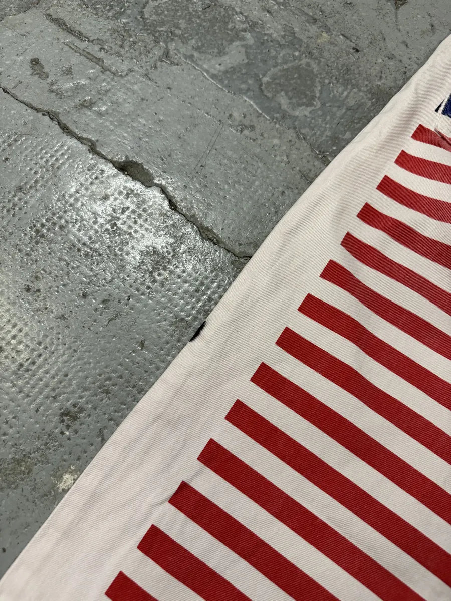 2000s Dolce & Gabbana American Flag White Denim Jeans eQTrsno 9