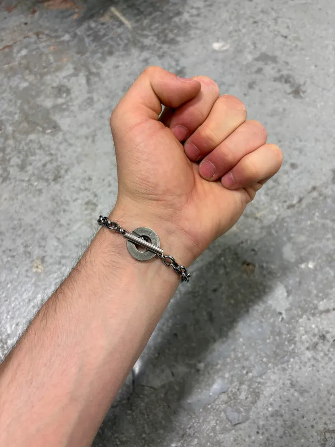 2000s Dolce & Gabbana Anchor Chain Silver Steel Bracelet VhidvYC 2