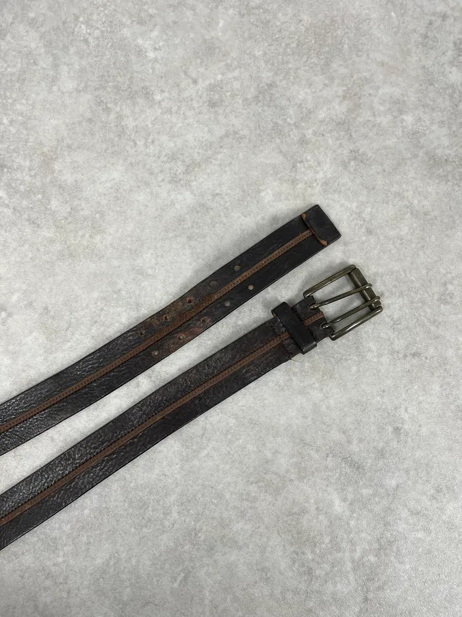 2000s Dolce & Gabbana Archive Brown Leather Belt FTBQvci 2