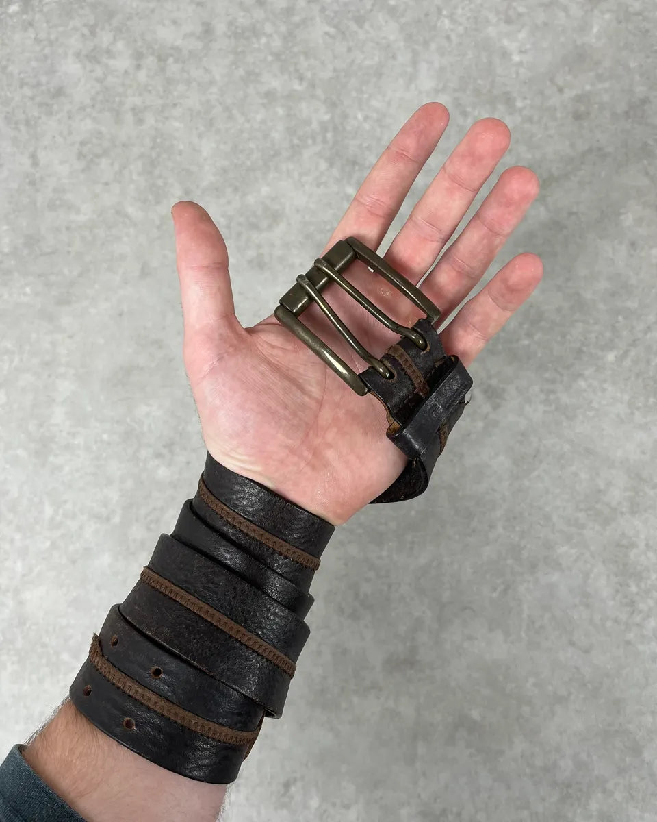 2000s Dolce & Gabbana Archive Brown Leather Belt FTBQvci 0