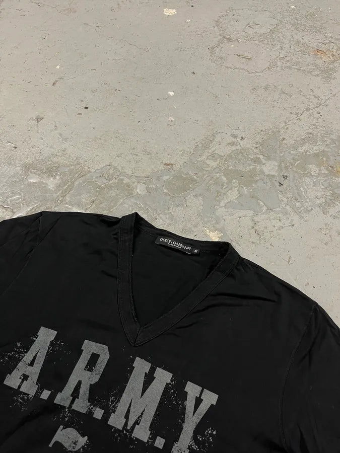 2000s Dolce & Gabbana Army 74 Black T-Shirt nDGIHtN 3