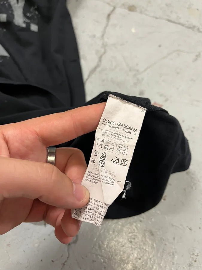 2000s Dolce & Gabbana Army 74 Black T-Shirt nDGIHtN 8