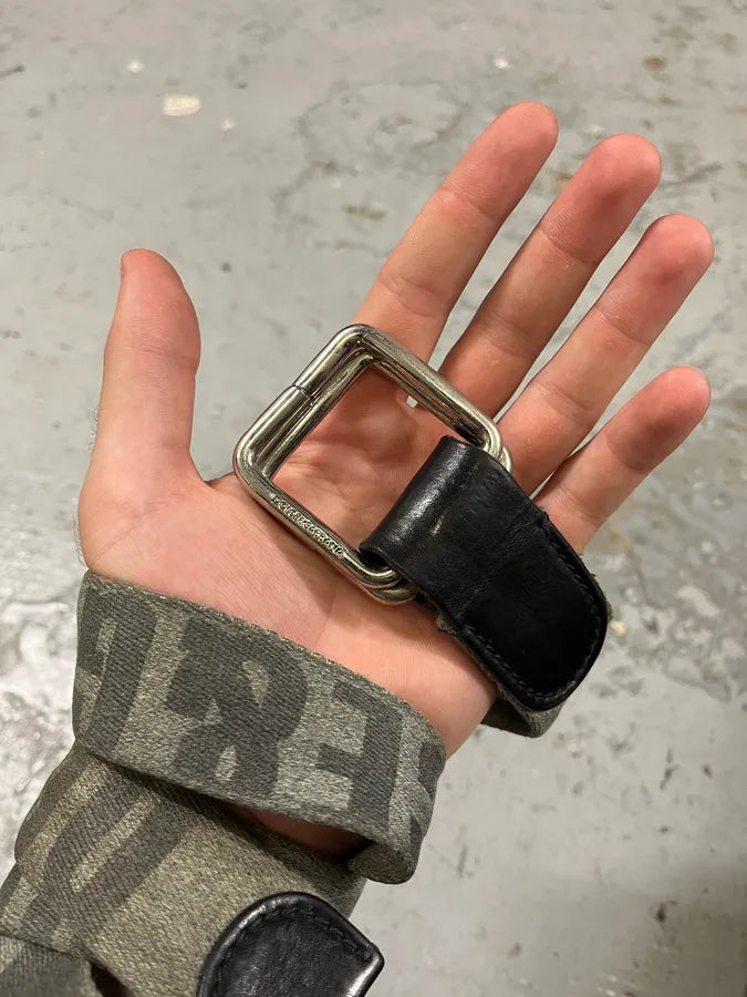 2000s Dolce & Gabbana Army Green Canva Belt eLFMLnR 4