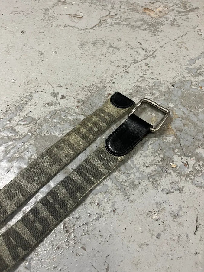 2000s Dolce & Gabbana Army Green Canva Belt eLFMLnR 1
