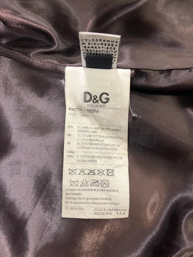 2000s Dolce & Gabbana Army Multi-Pocket Brown Leather Jacket ReSAeAl 12