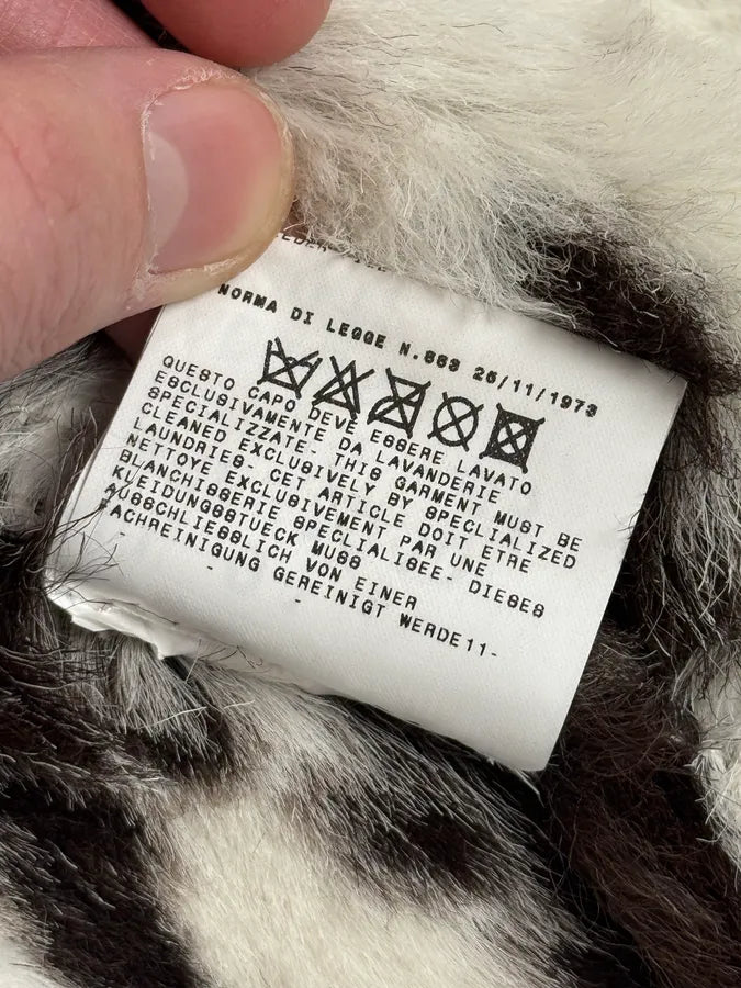 2000s Dolce & Gabbana Astro Silver Grey Fur Leather Jacket PEodNvg 11