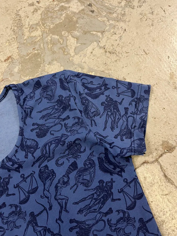 2000s Dolce & Gabbana Astrology Ancient Blue T-Shirt VGkrOpE 4