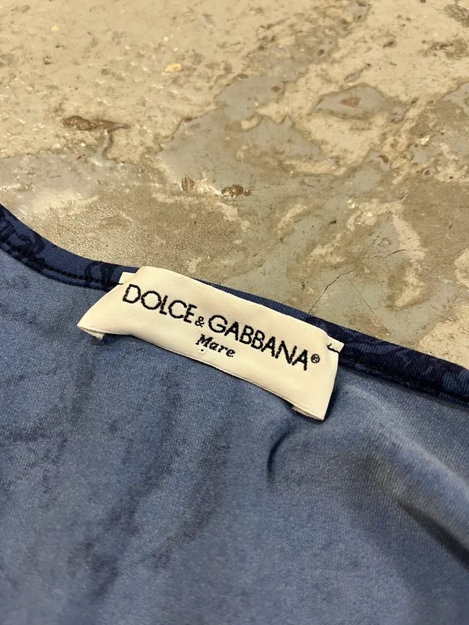 2000s Dolce & Gabbana Astrology Ancient Blue T-Shirt VGkrOpE 6