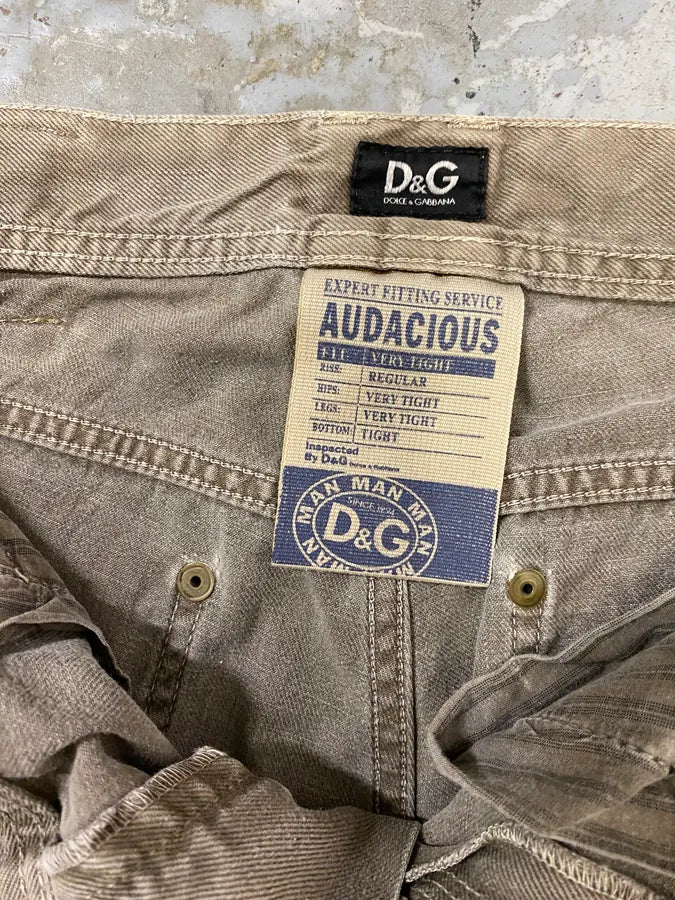 2000s Dolce & Gabbana Audacious Grey Slim Denim Jeans pnGbSss 8