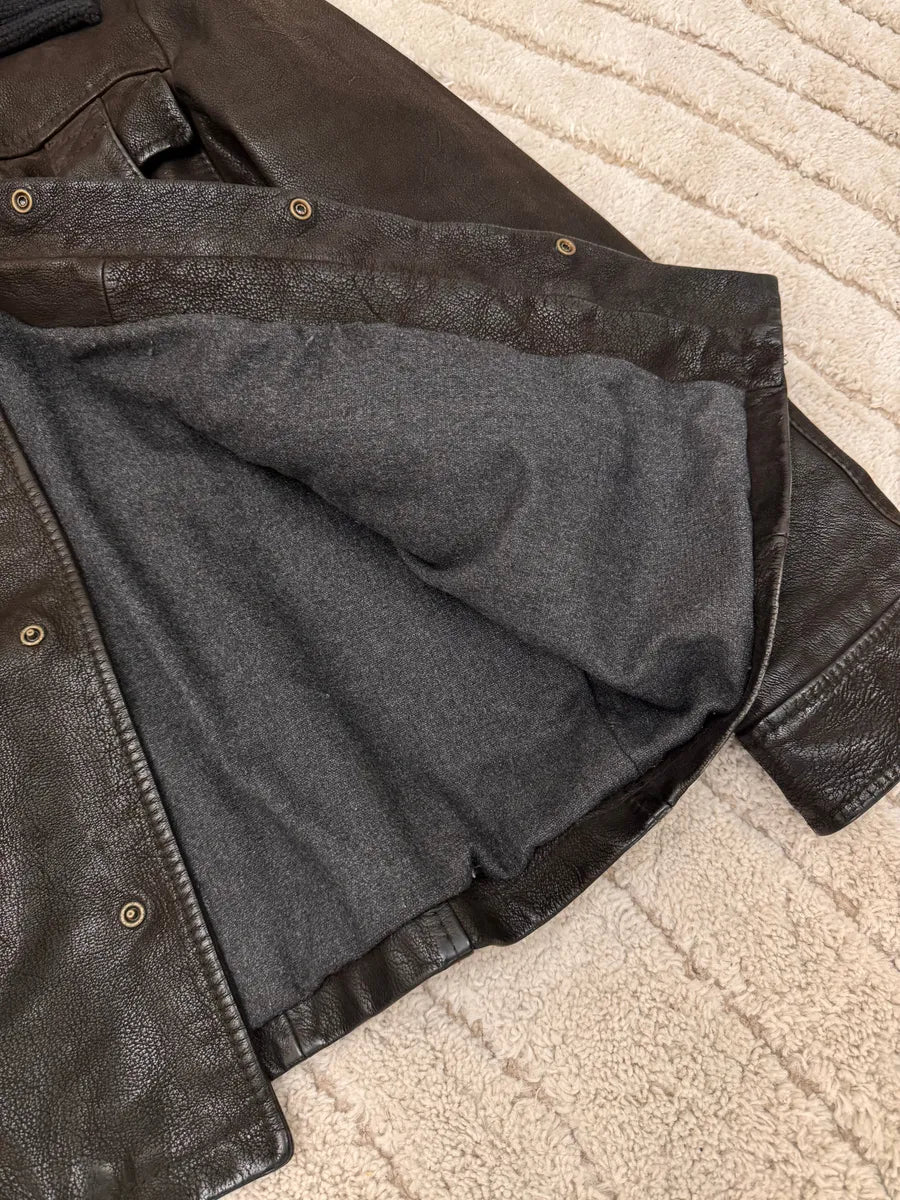 2000s Dolce & Gabbana Brown Aviator Leather Jacket XTOmVqF 5