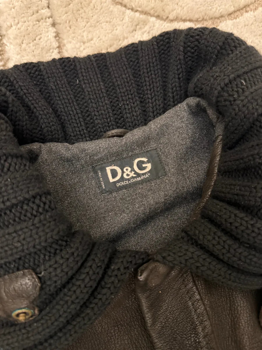 2000s Dolce & Gabbana Brown Aviator Leather Jacket XTOmVqF 7