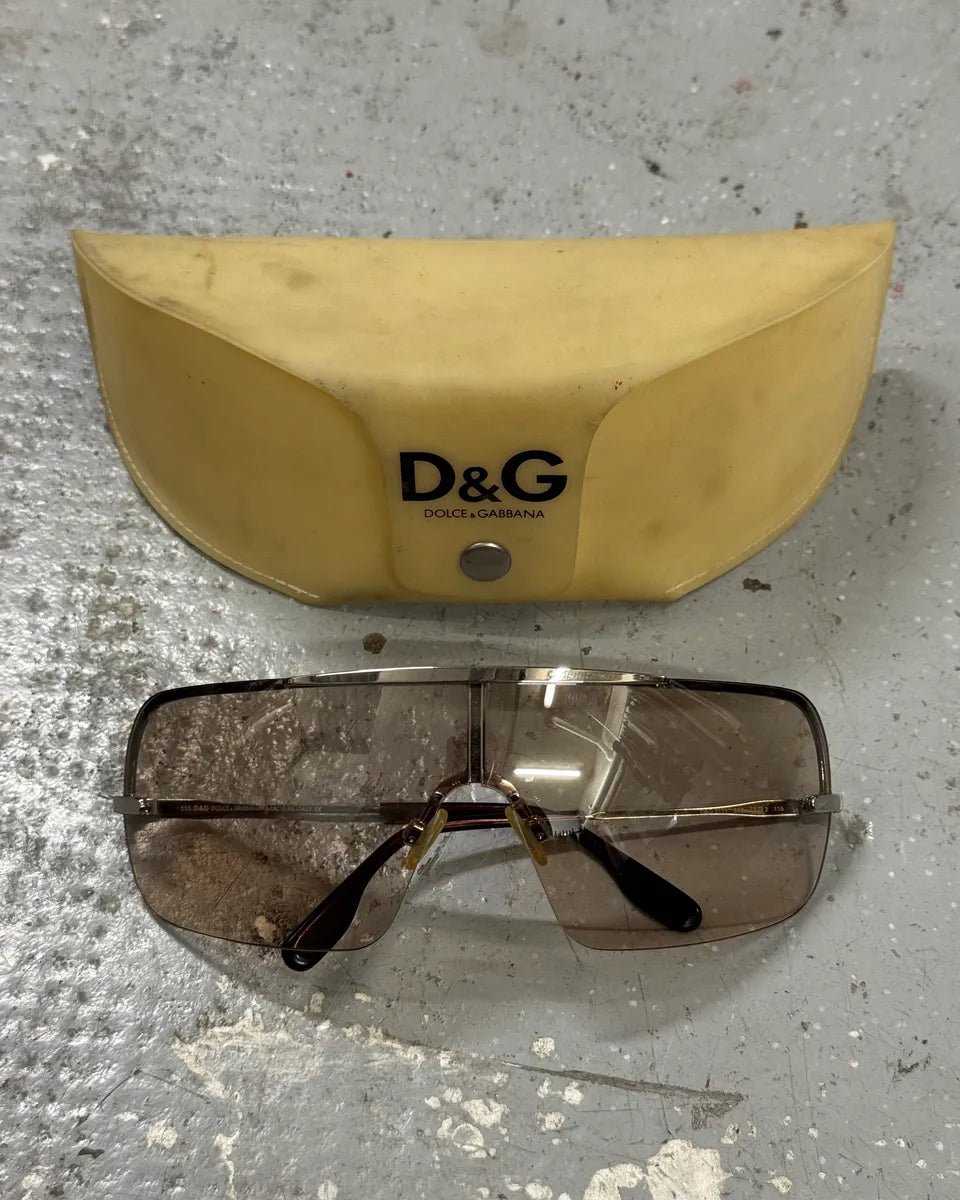 2000s Dolce & Gabbana Aviator Metal Sunglasses rdLuipk 0