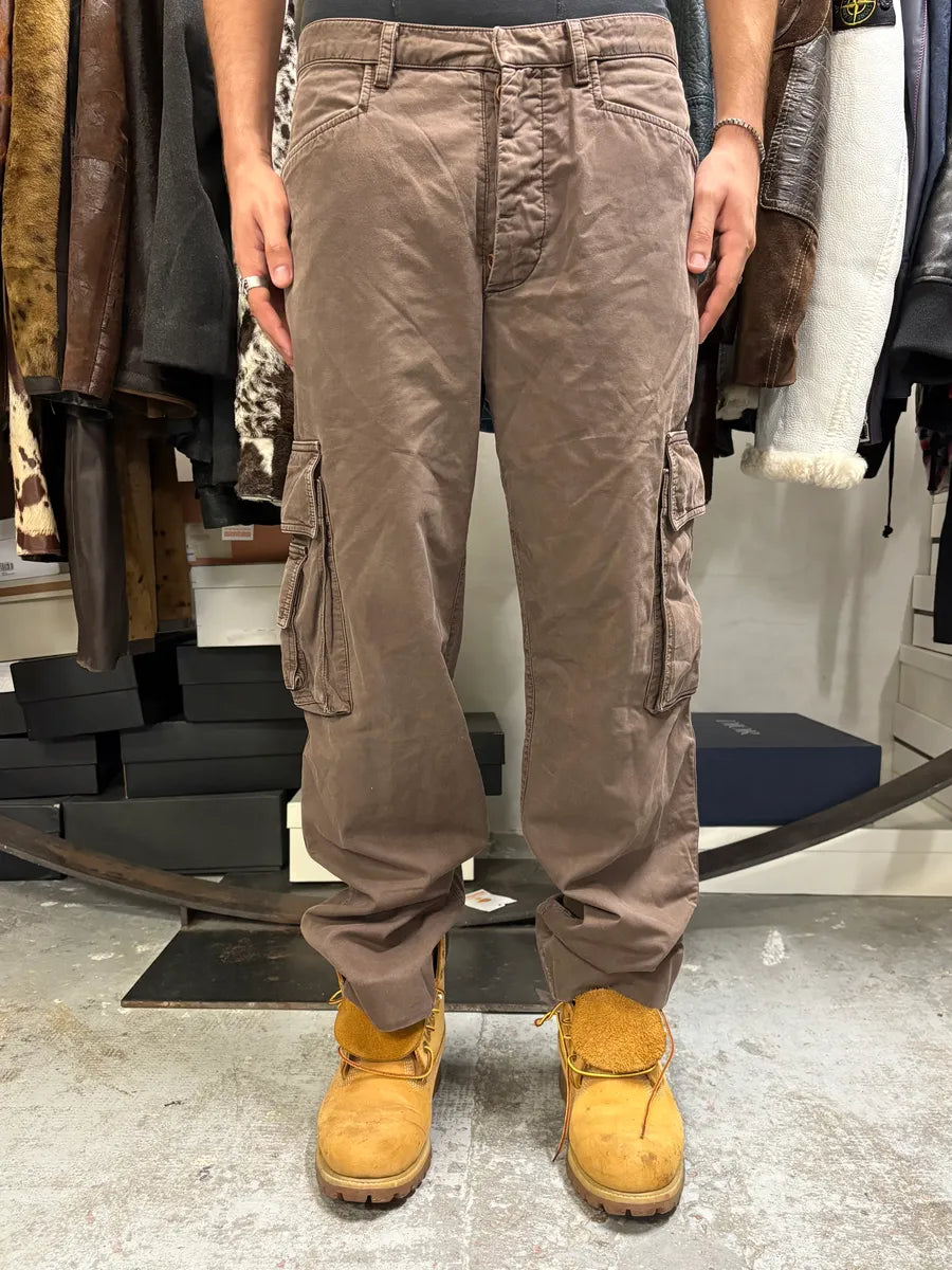 2000s Dolce & Gabbana Baggy Brown Cargo Pants qcppRuB 0