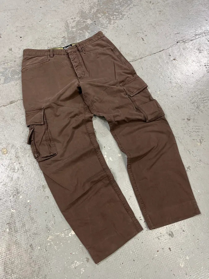 2000s Dolce & Gabbana Baggy Brown Cargo Pants qcppRuB 2