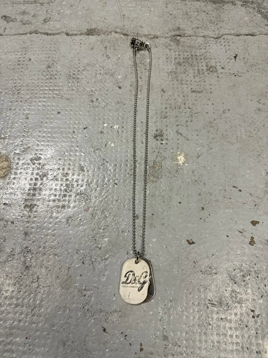 2000s Dolce & Gabbana Ball Chain Dog Tags Necklace KXCubtT 2