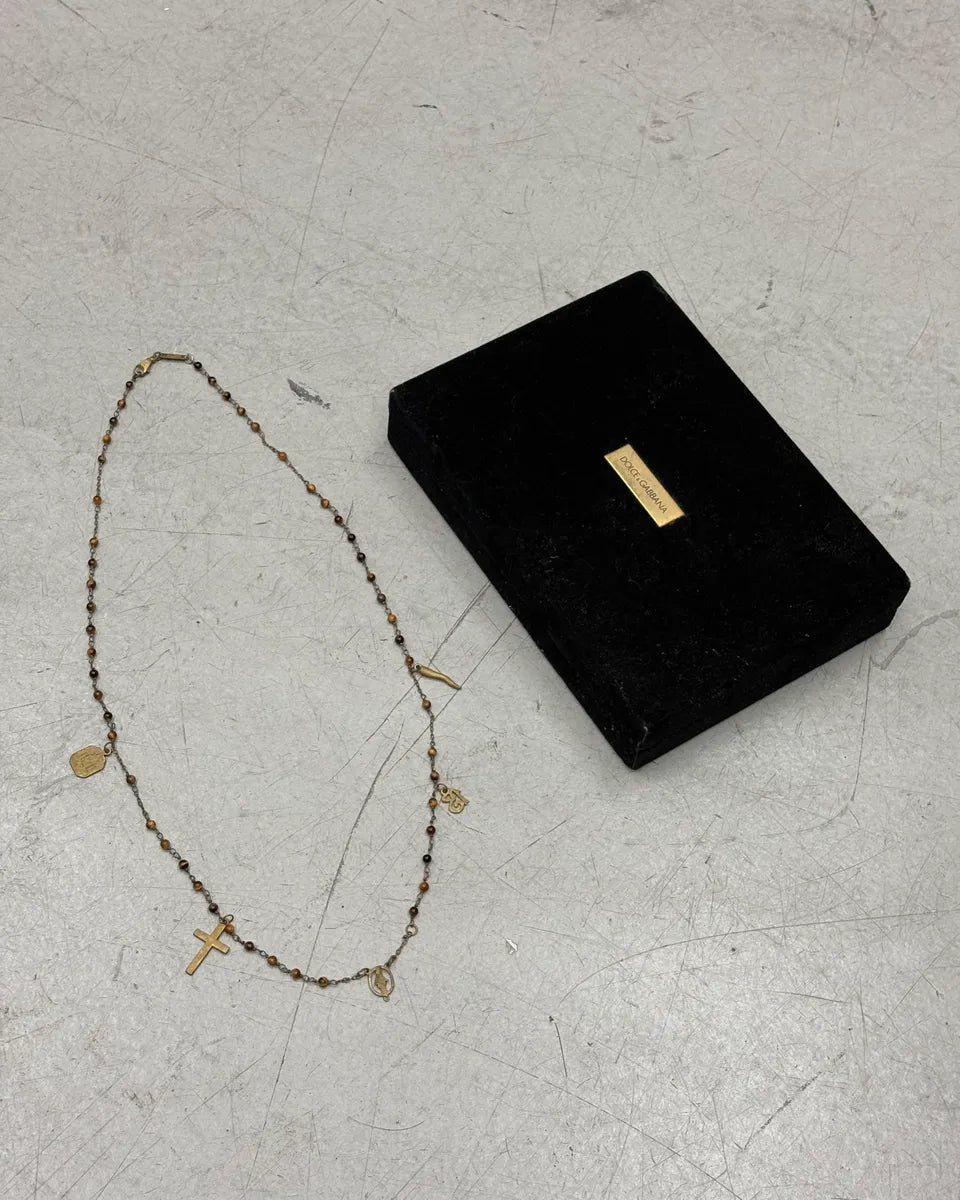 2000s Dolce & Gabbana Beaded Charms Necklace ozaKZvJ 0