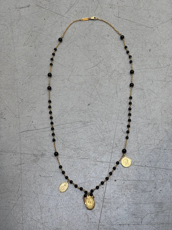 2000s Dolce & Gabbana Beaded Virgin Mary Medallions Rosary Necklace dKFqfYp 0