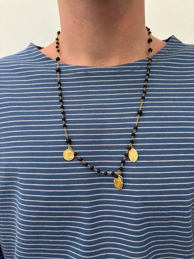 2000s Dolce & Gabbana Beaded Virgin Mary Medallions Rosary Necklace dKFqfYp 1