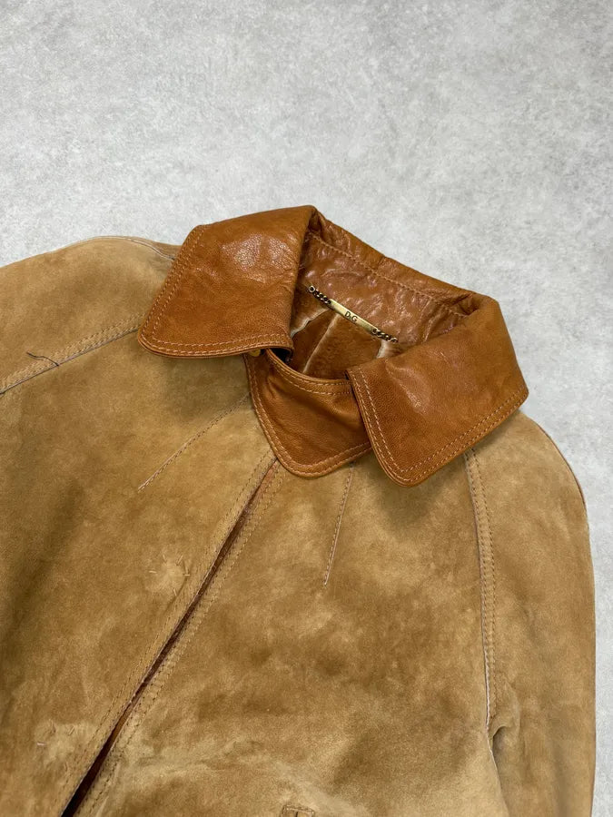 2000s Dolce & Gabbana Beige & Brown Hybrid Fur Leather Jacket mrbXaxK 4