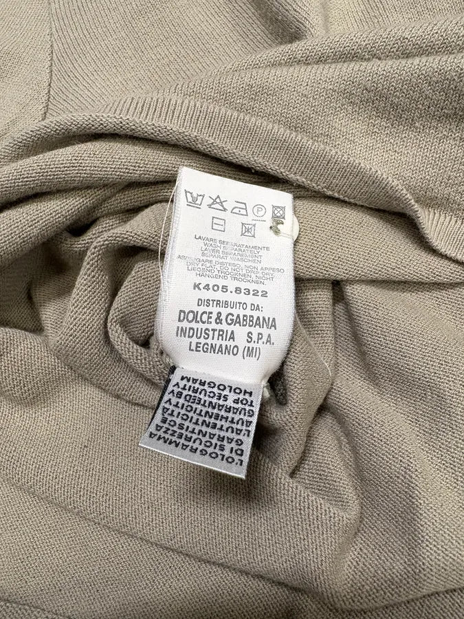 2000s Dolce & Gabbana Beige Buttoned Longsleeves Polo CbEavAi 10