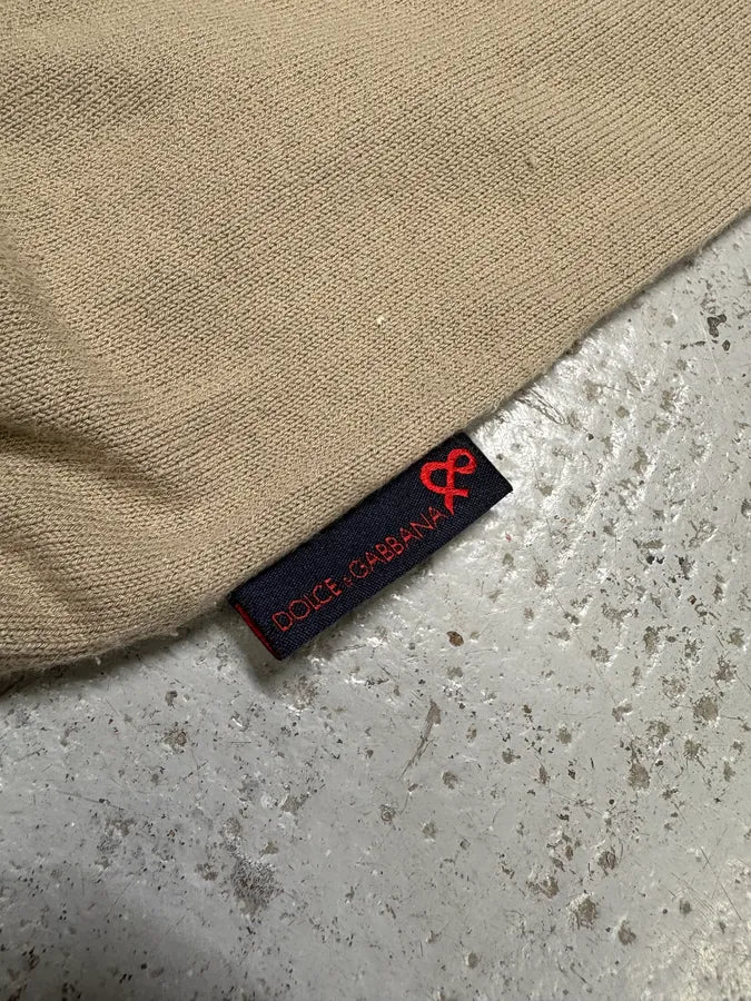 2000s Dolce & Gabbana Beige Buttoned Longsleeves Polo CbEavAi 6