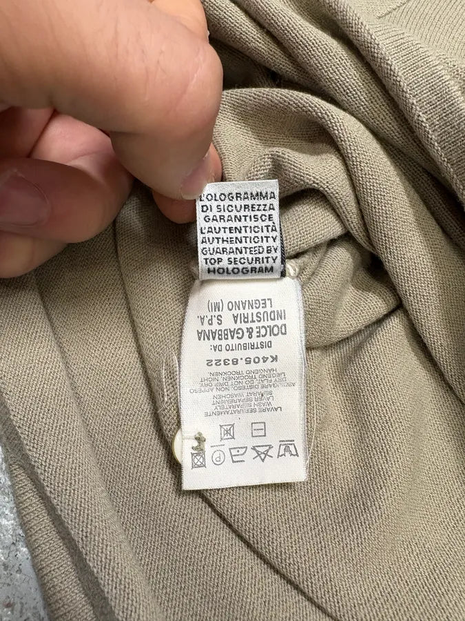 2000s Dolce & Gabbana Beige Buttoned Longsleeves Polo CbEavAi 8