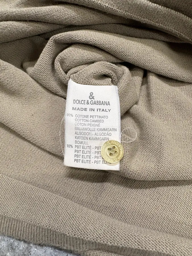2000s Dolce & Gabbana Beige Buttoned Longsleeves Polo CbEavAi 9