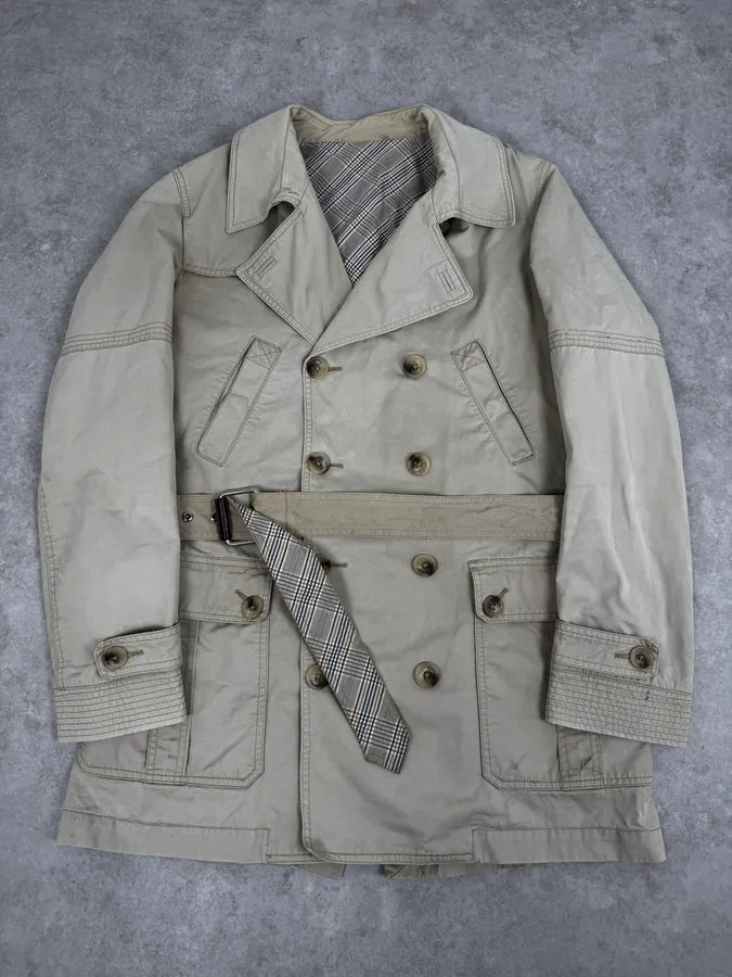 2000s Dolce & Gabbana Beige Buttoned Trench Coat ltCRDKR 2
