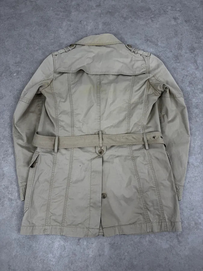 2000s Dolce & Gabbana Beige Buttoned Trench Coat ltCRDKR 3