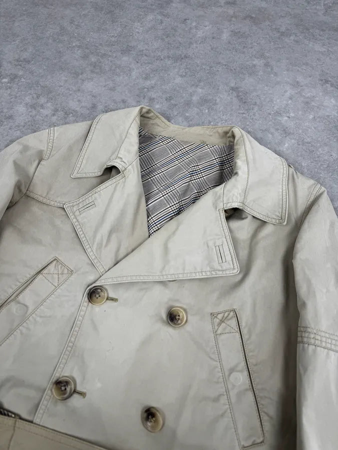 2000s Dolce & Gabbana Beige Buttoned Trench Coat ltCRDKR 4