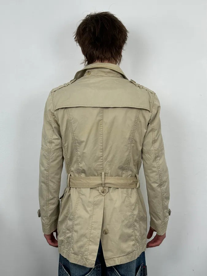 2000s Dolce & Gabbana Beige Buttoned Trench Coat ltCRDKR 1