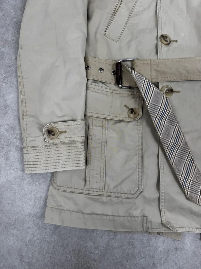 2000s Dolce & Gabbana Beige Buttoned Trench Coat ltCRDKR 8