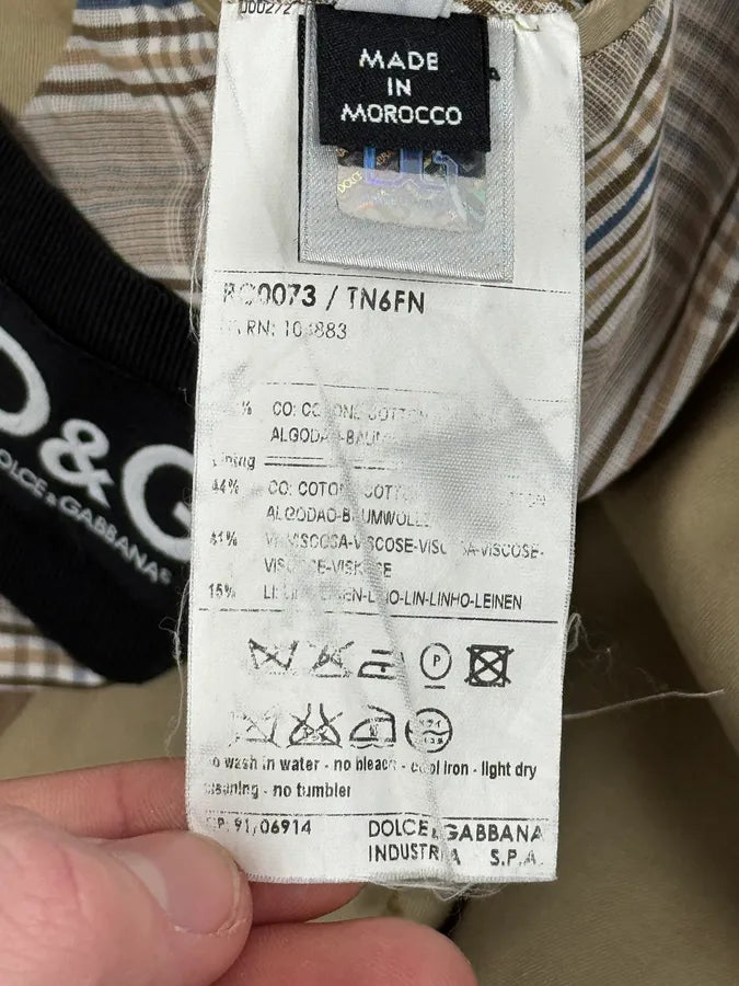 2000s Dolce & Gabbana Beige Buttoned Trench Coat ltCRDKR 14