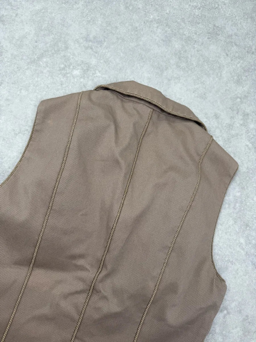 2000s Dolce & Gabbana Beige Buttoned Vest bZCHvYN 6