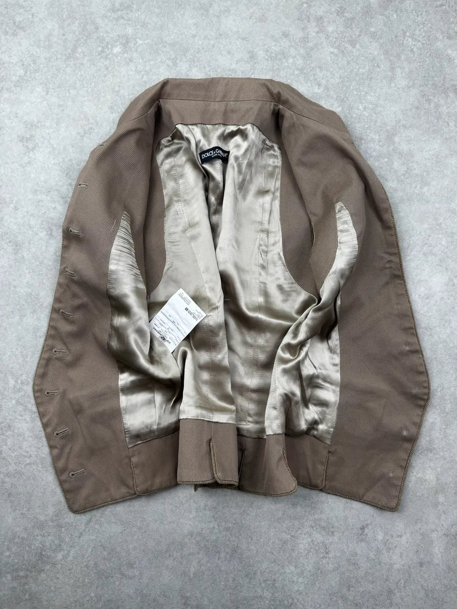 2000s Dolce & Gabbana Beige Buttoned Vest bZCHvYN 7