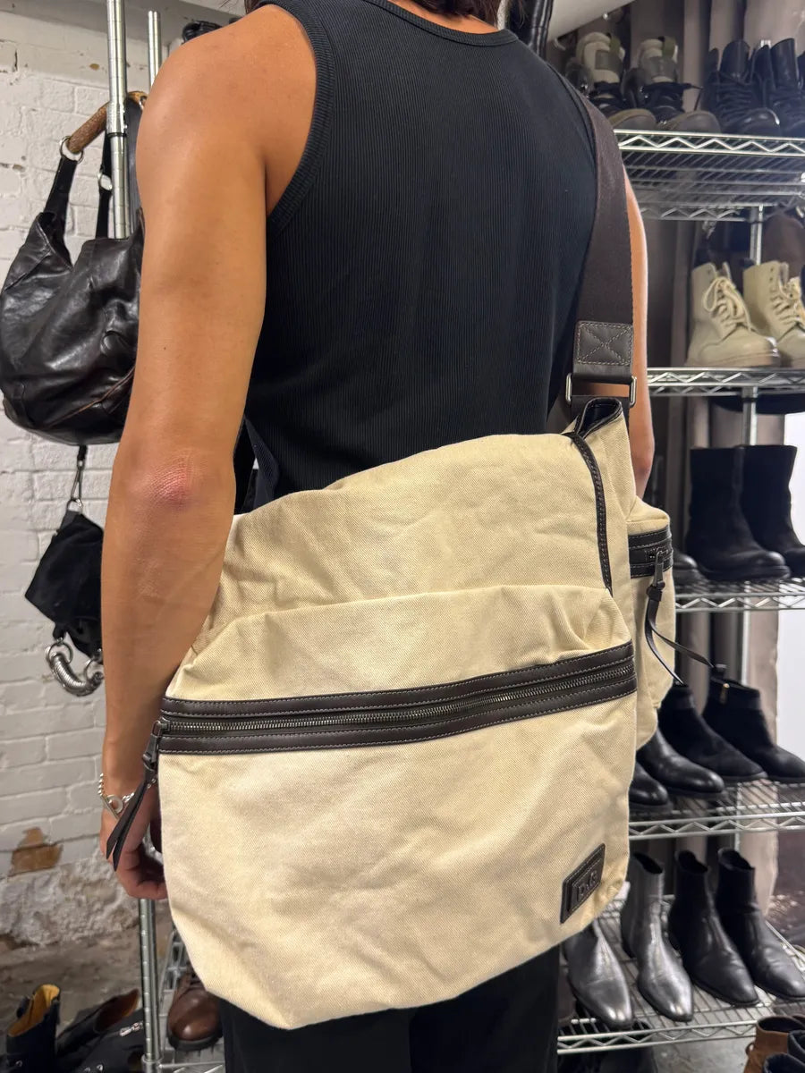 2000s Dolce & Gabbana Beige Canva Cargo Shoulder Bag UfouKwM 1