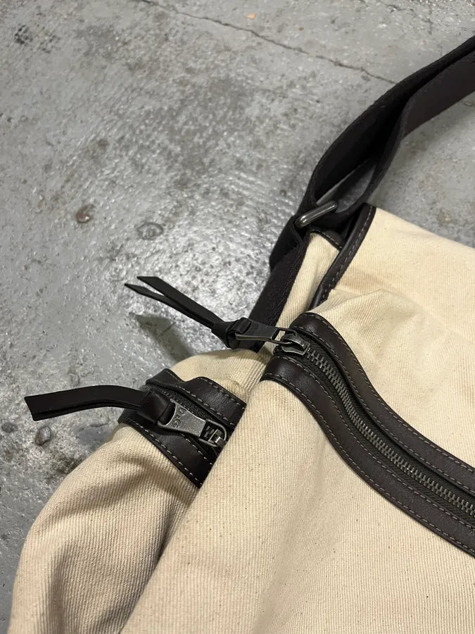 2000s Dolce & Gabbana Beige Canva Cargo Shoulder Bag UfouKwM 4