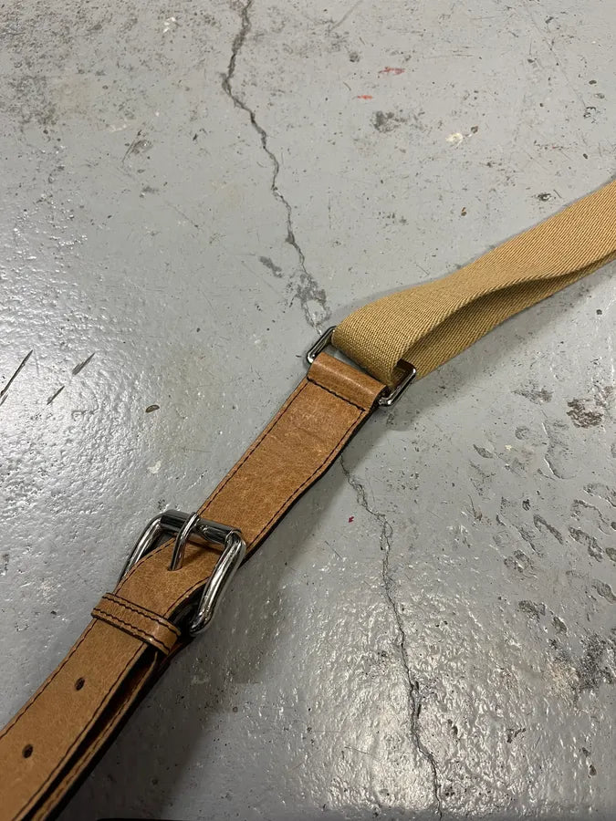 2000s Dolce & Gabbana Beige Canva Leather Shoulder Bag SHorgqk 5