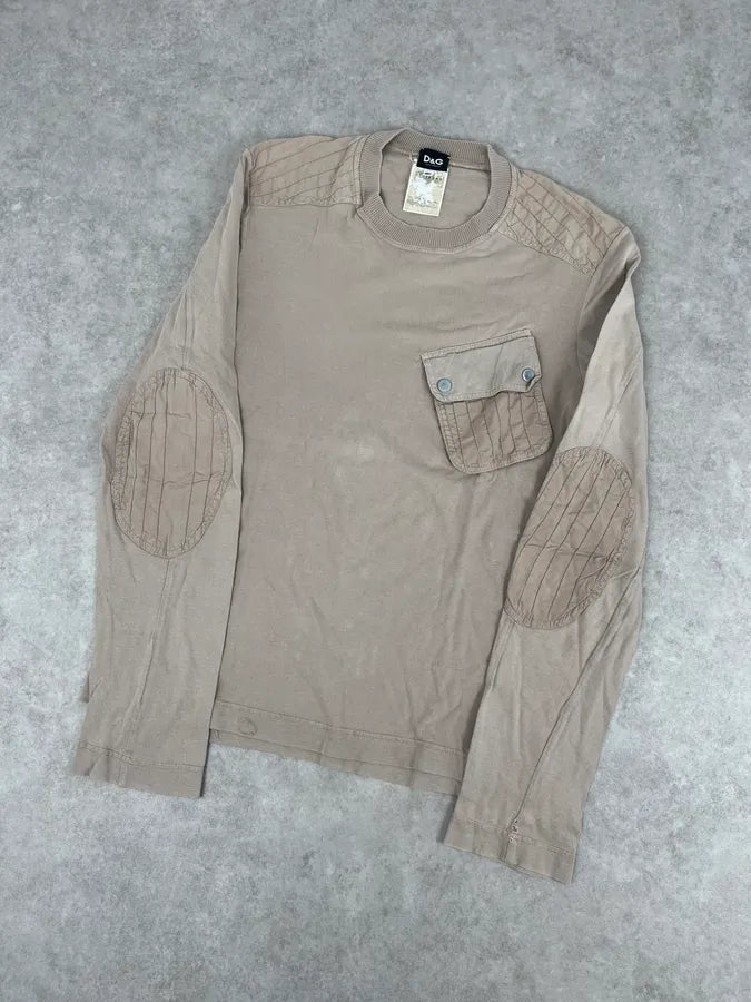 SS2003 Dolce & Gabbana Beige Cargo Military Longsleeve UuQMFyn 3